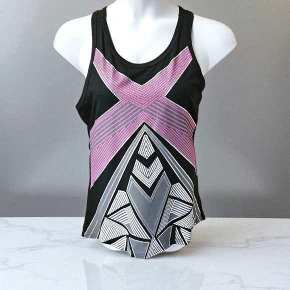 OP Women's Multi- Color Geometric Print Razor Back Tank Top Size XL - Picture 1 of 15